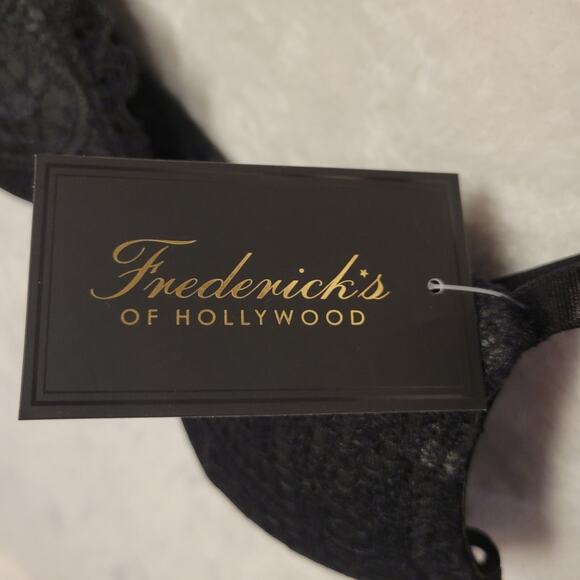 NWT Frederick's of Hollywood Finley Lace Bralette Black Fairy Goth Festival - S - Picture 5 of 6